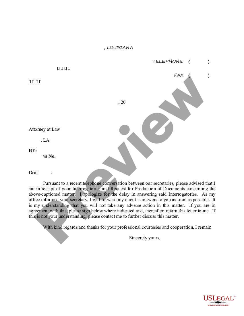 Sample Letter To Opposing Counsel Regarding Discovery Form Us Legal Forms