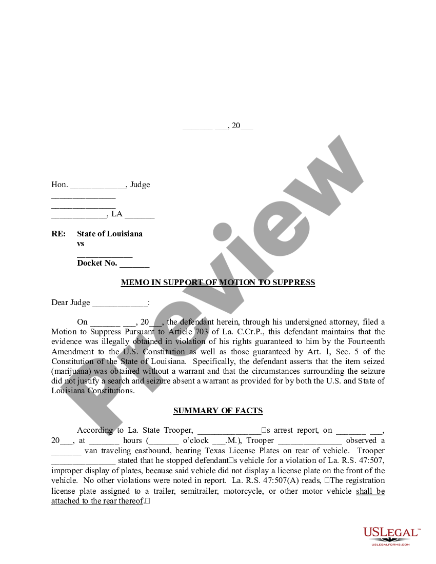 Motion Suppress Uslegal Form US Legal Forms