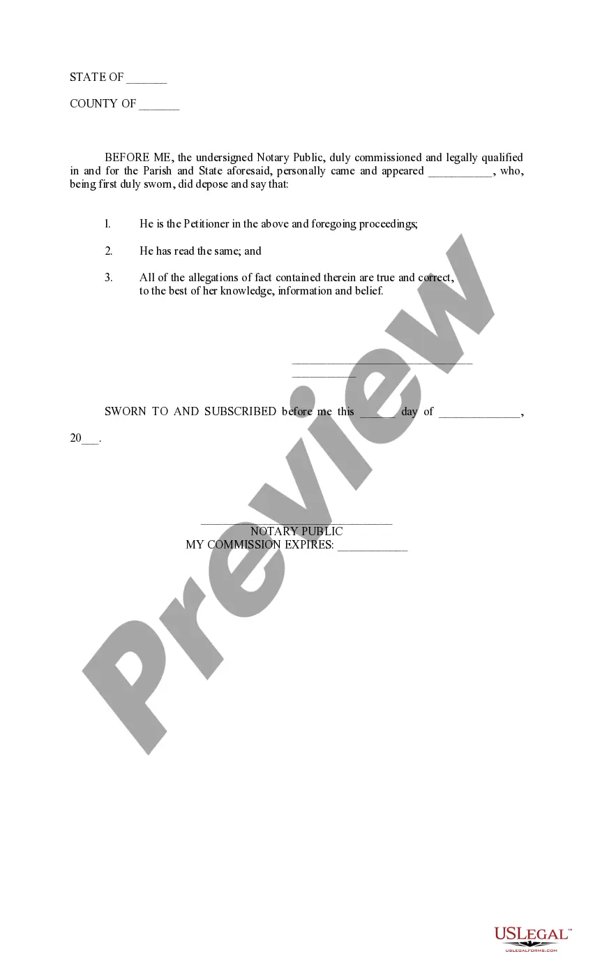 Preview Petition to Annul Consent Judgment of Custody