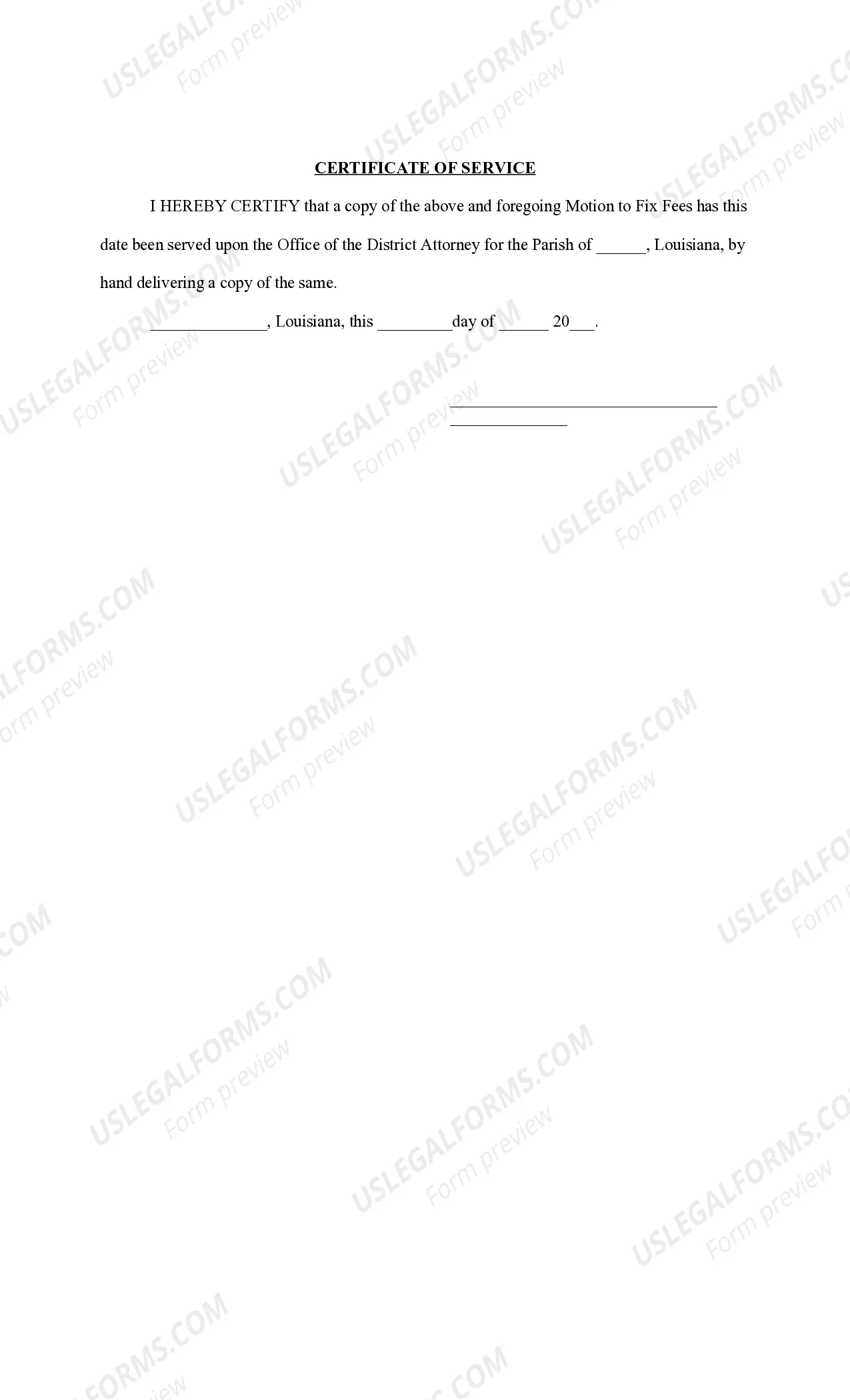 Preview Motion to Fix Fees