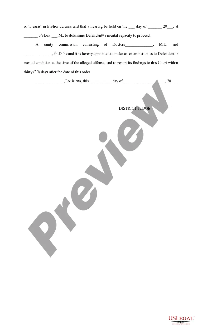 Preview Motion for Change of Examining Psychologist, due to Physical Disability of Defendant, and Order