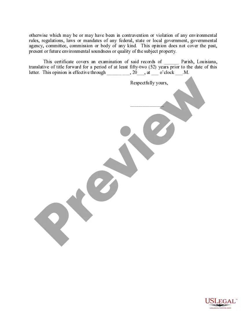 Preview Title Opinion of attorney letter to individual