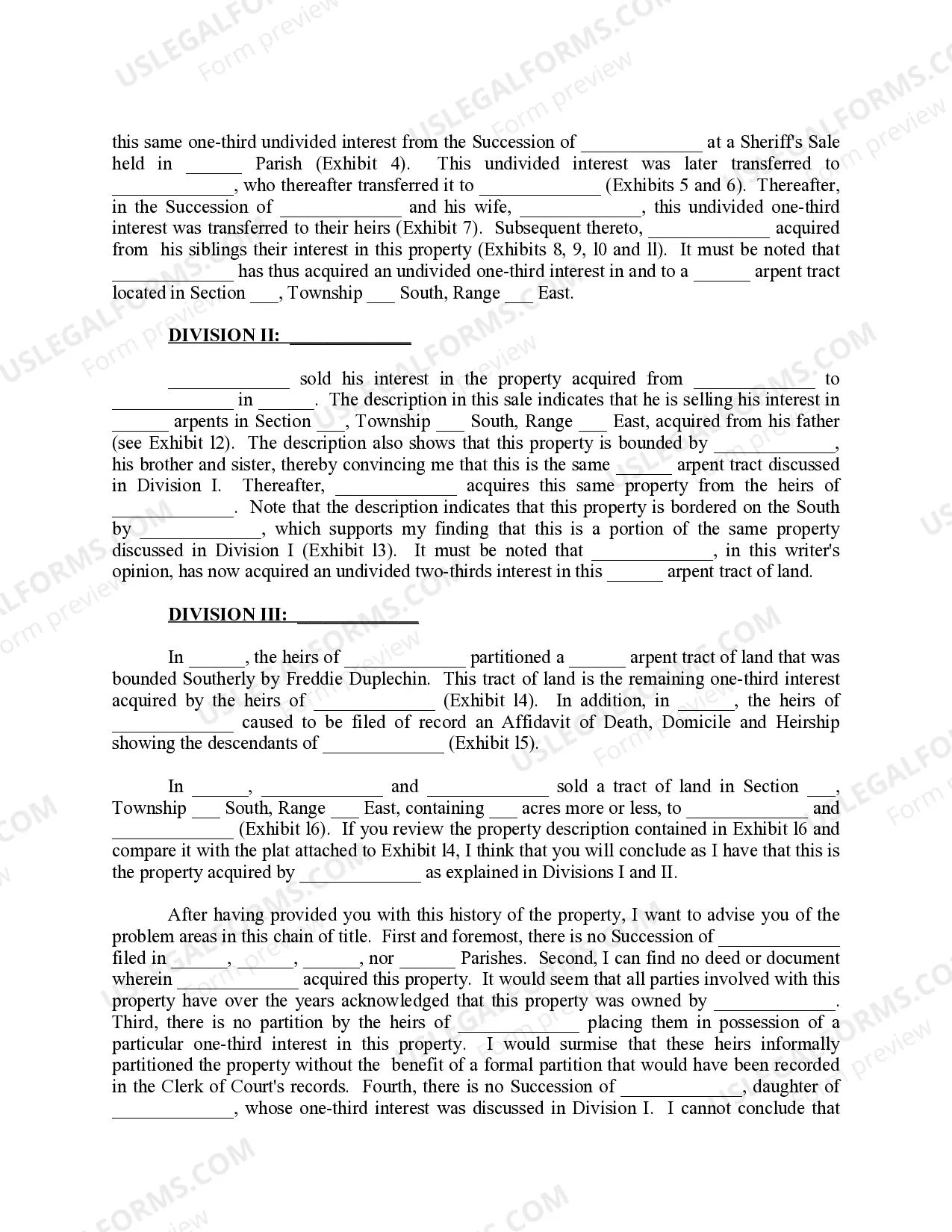 Preview Attorney Letter unable to certify title opinion