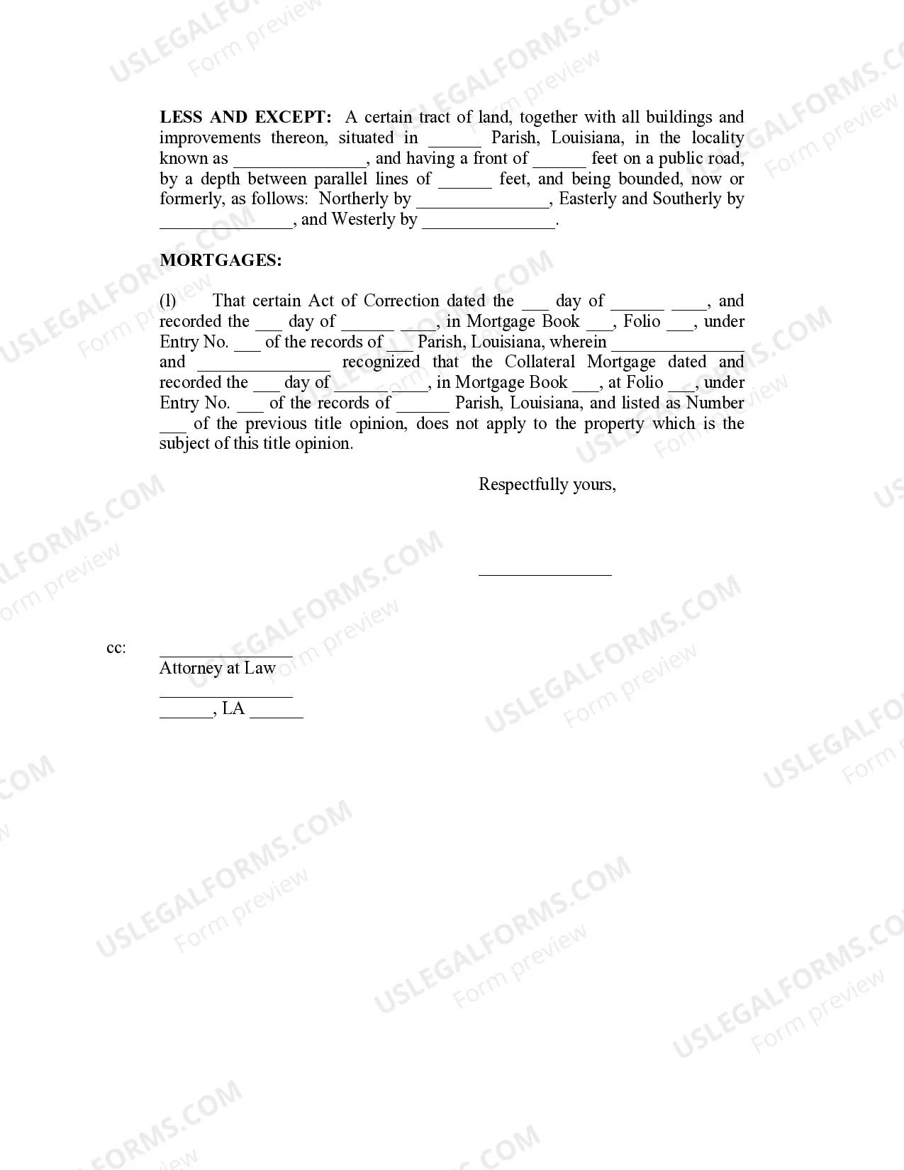 Preview Supplemental Title Opinion proposed loan