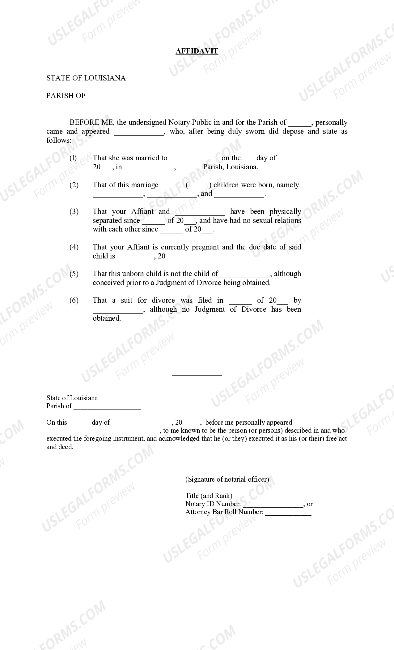 Louisiana Acknowledgement Of Paternity Affidavit Form vrogue.co