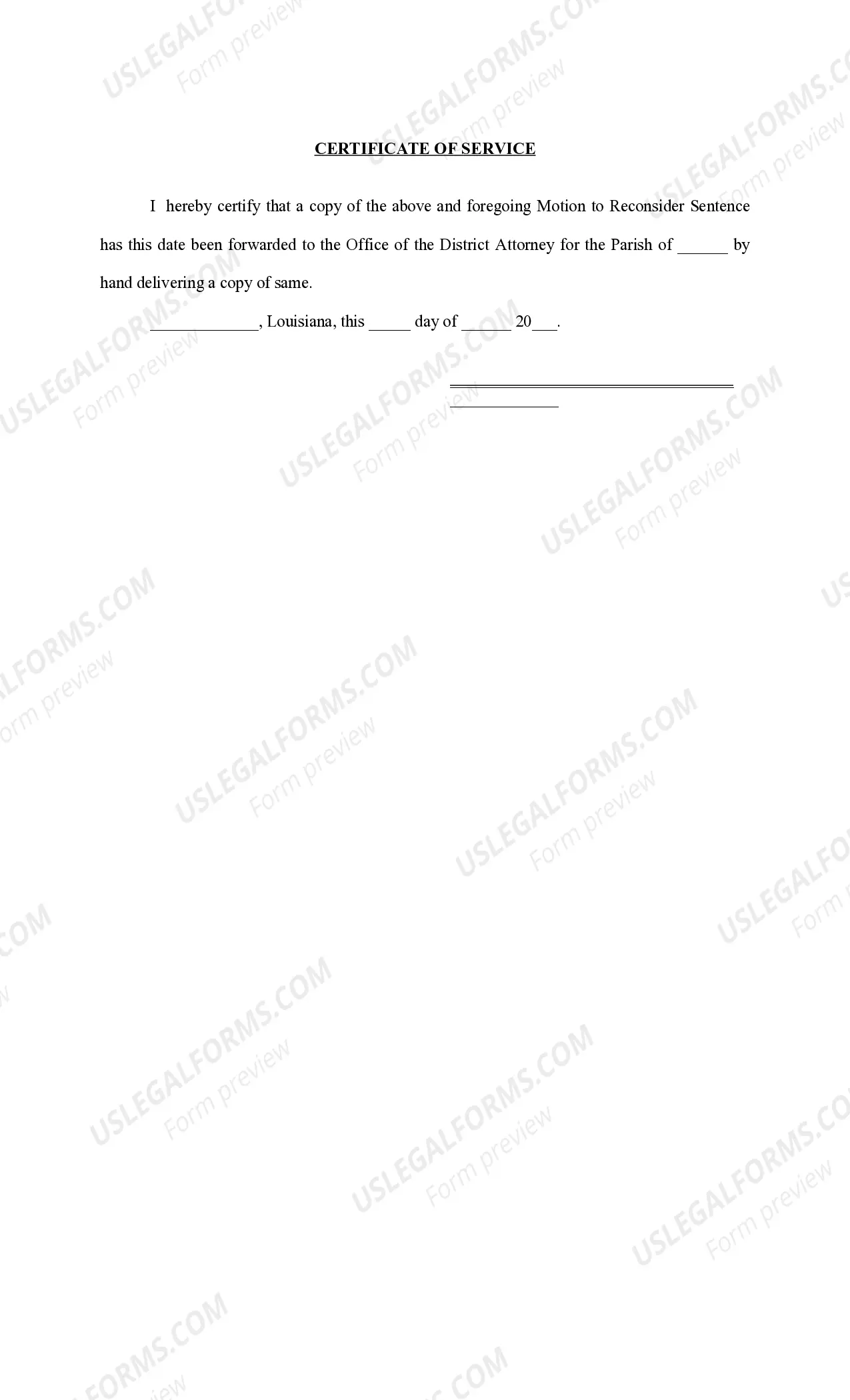 Preview Motion to Reconsider Sentence