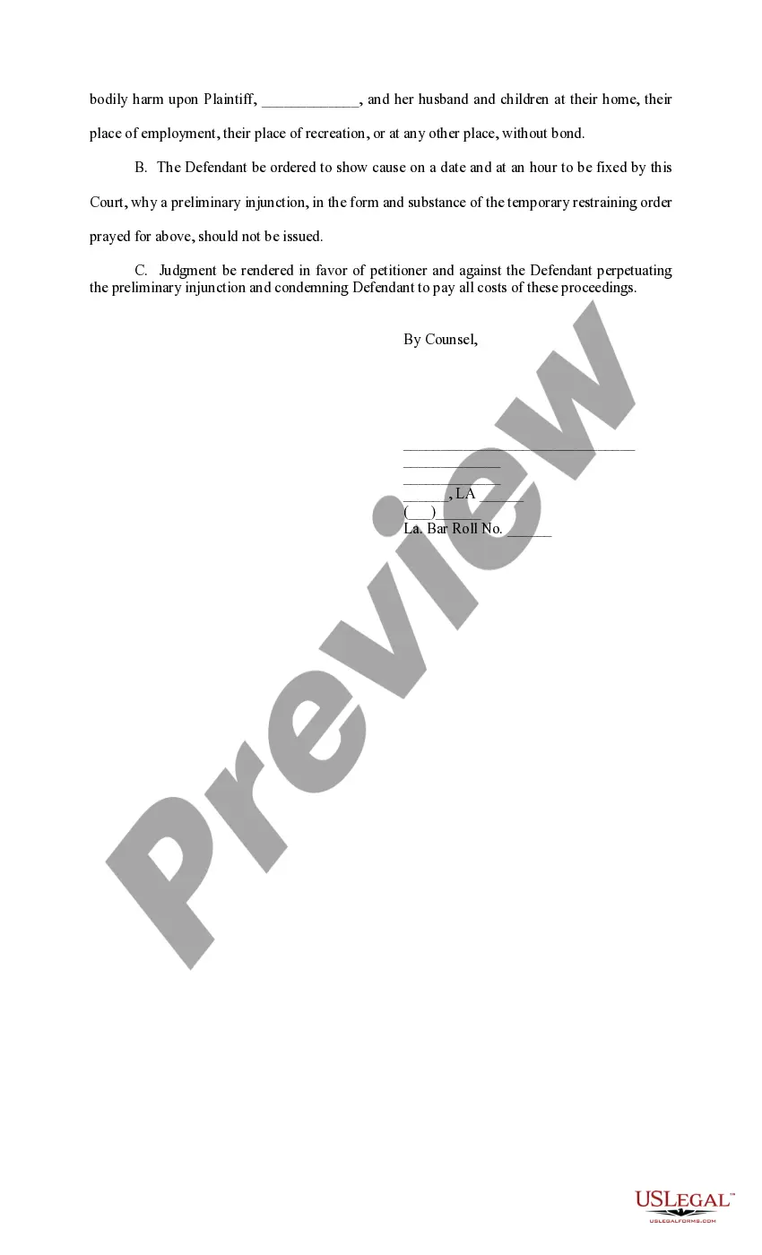 Get Petition for Restraining Order Preview Petition for Restraining Order