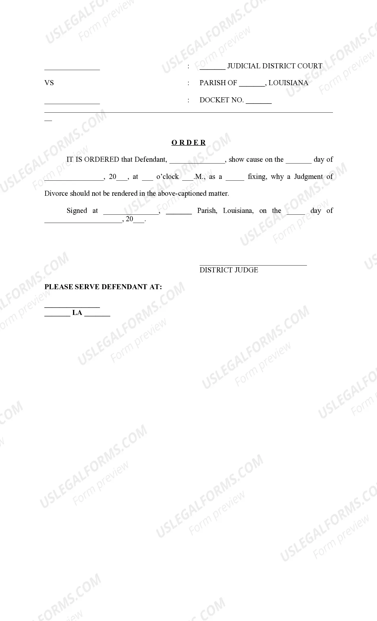 Preview Rule for Divorce