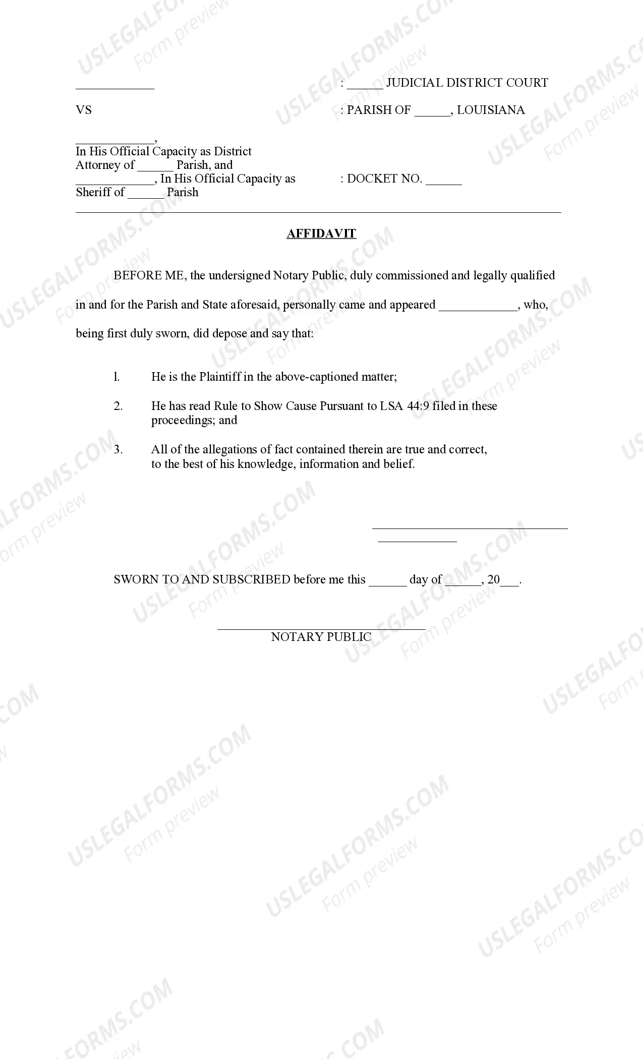 Preview Rule to Show Cause for expungement
