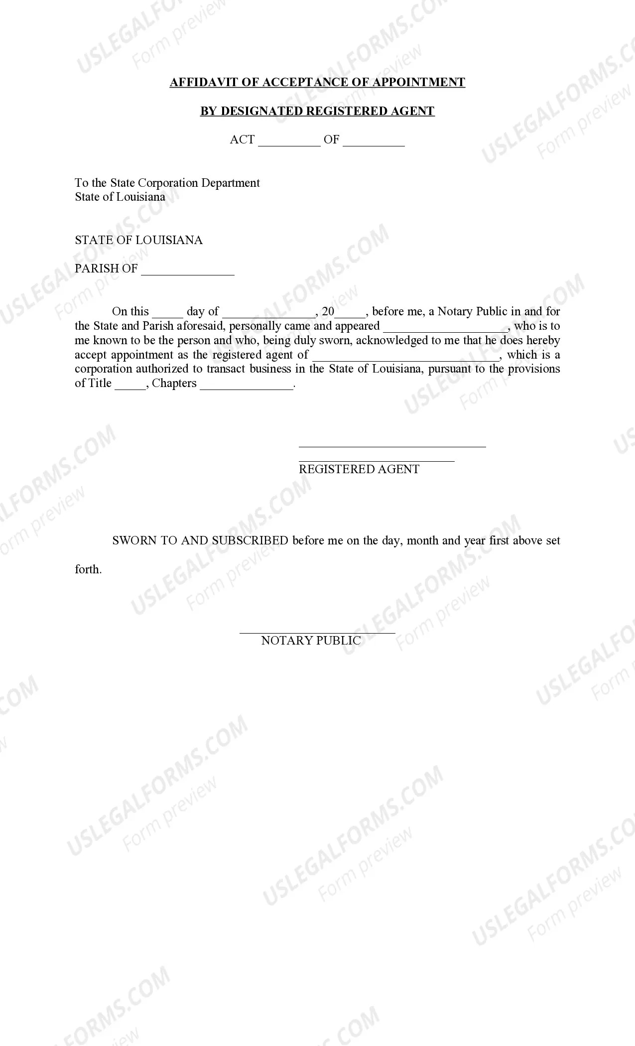 Preview Articles of Incorporation, Initial Report by a Domestic Corporation and Affidavit of Acceptance of Appointment by Designated Registered Agent