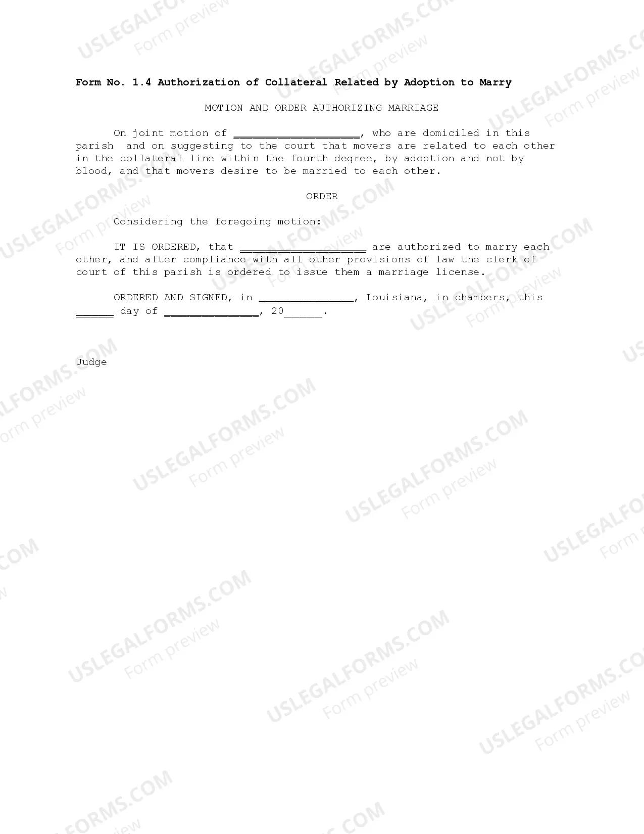 Preview Marriage of Minor Packet