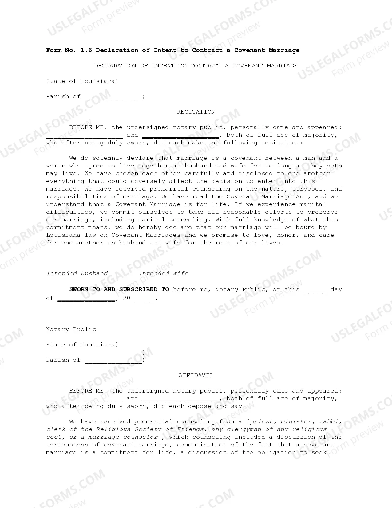 Preview Marriage of Minor Packet