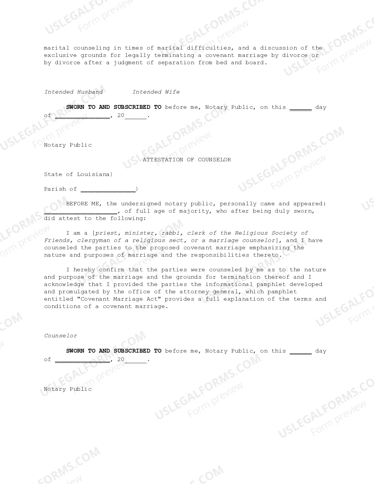 Preview Marriage of Minor Packet