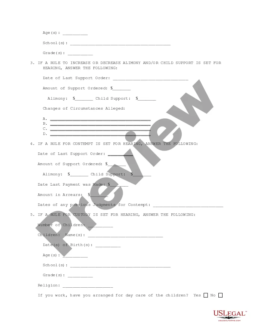 Preview Domestic Relations Fact Sheet