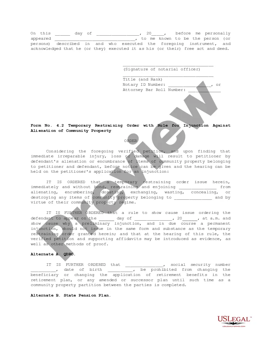 Preview Packet Concerning Community Property