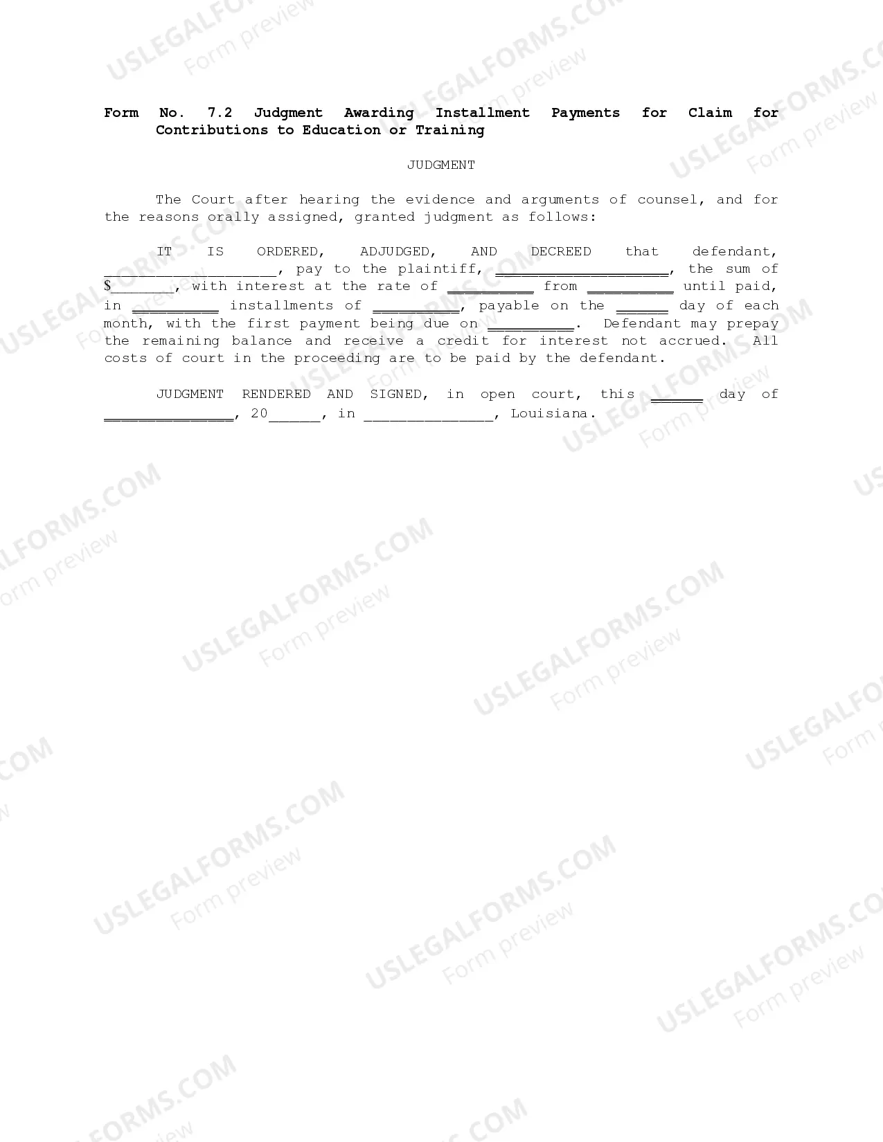 Preview Contributions to Education or Training Packet