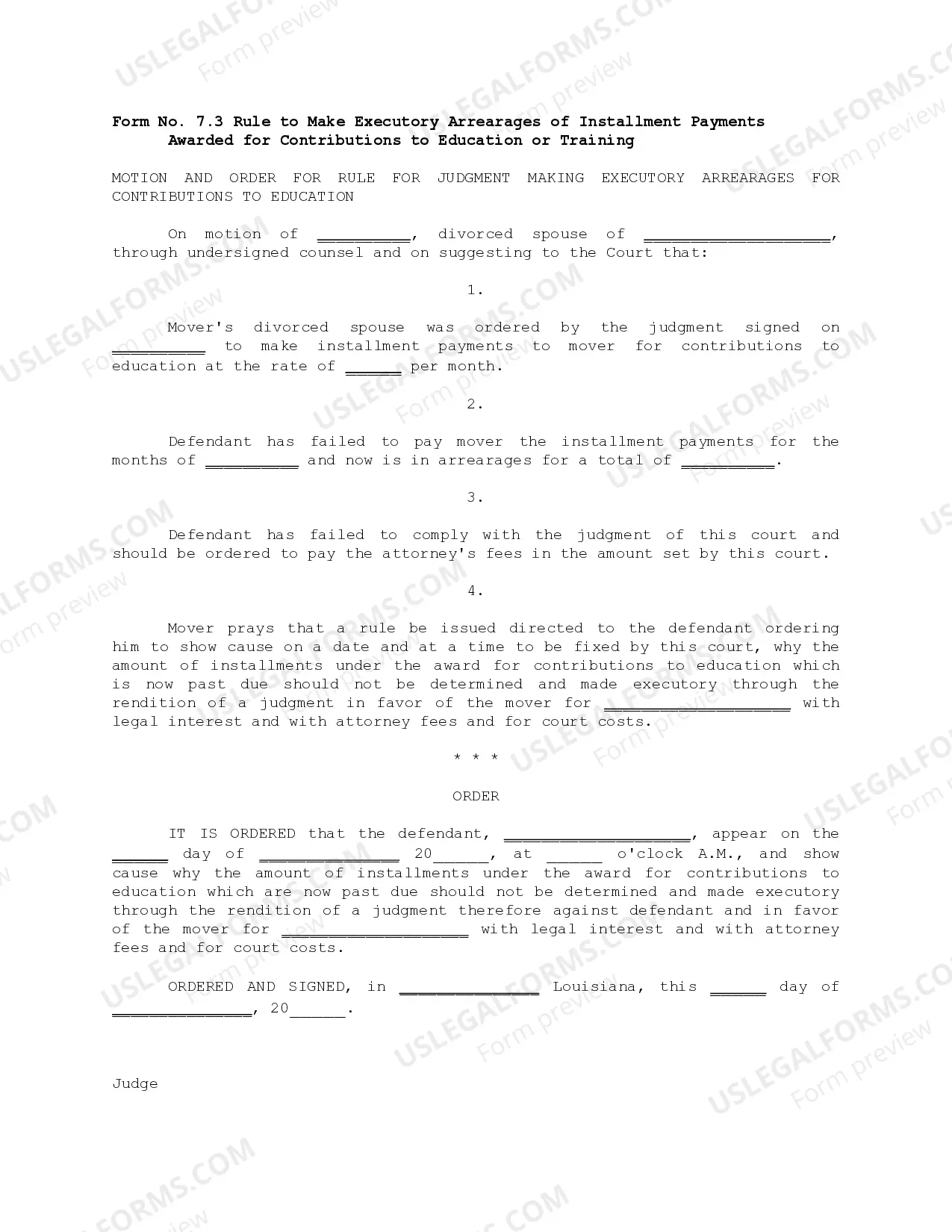 Preview Contributions to Education or Training Packet