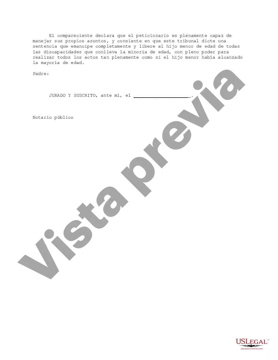 Preview Paquete de Emancipación