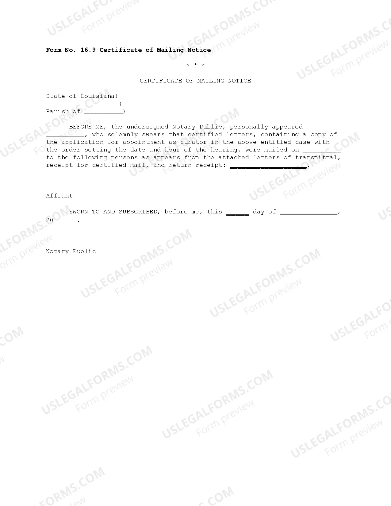 Preview Packet concerning the appointment of representation for absent defendant