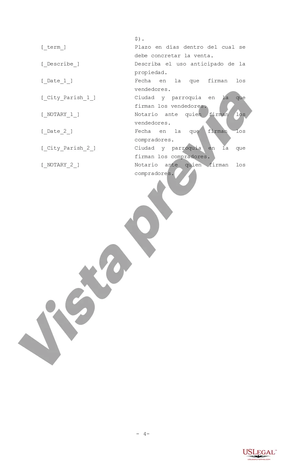 Preview Opción de Compra