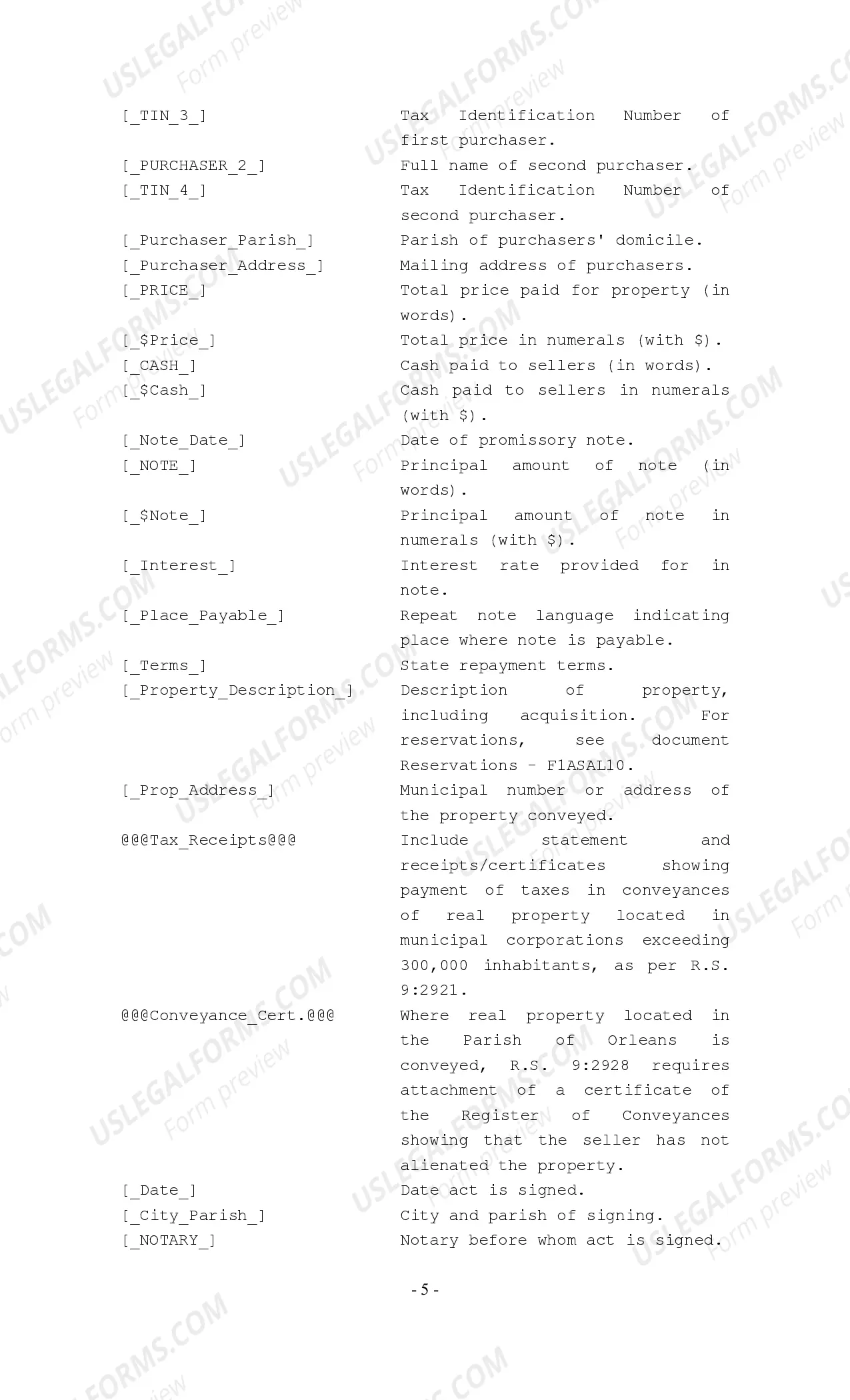 Preview Sale and Mortgage