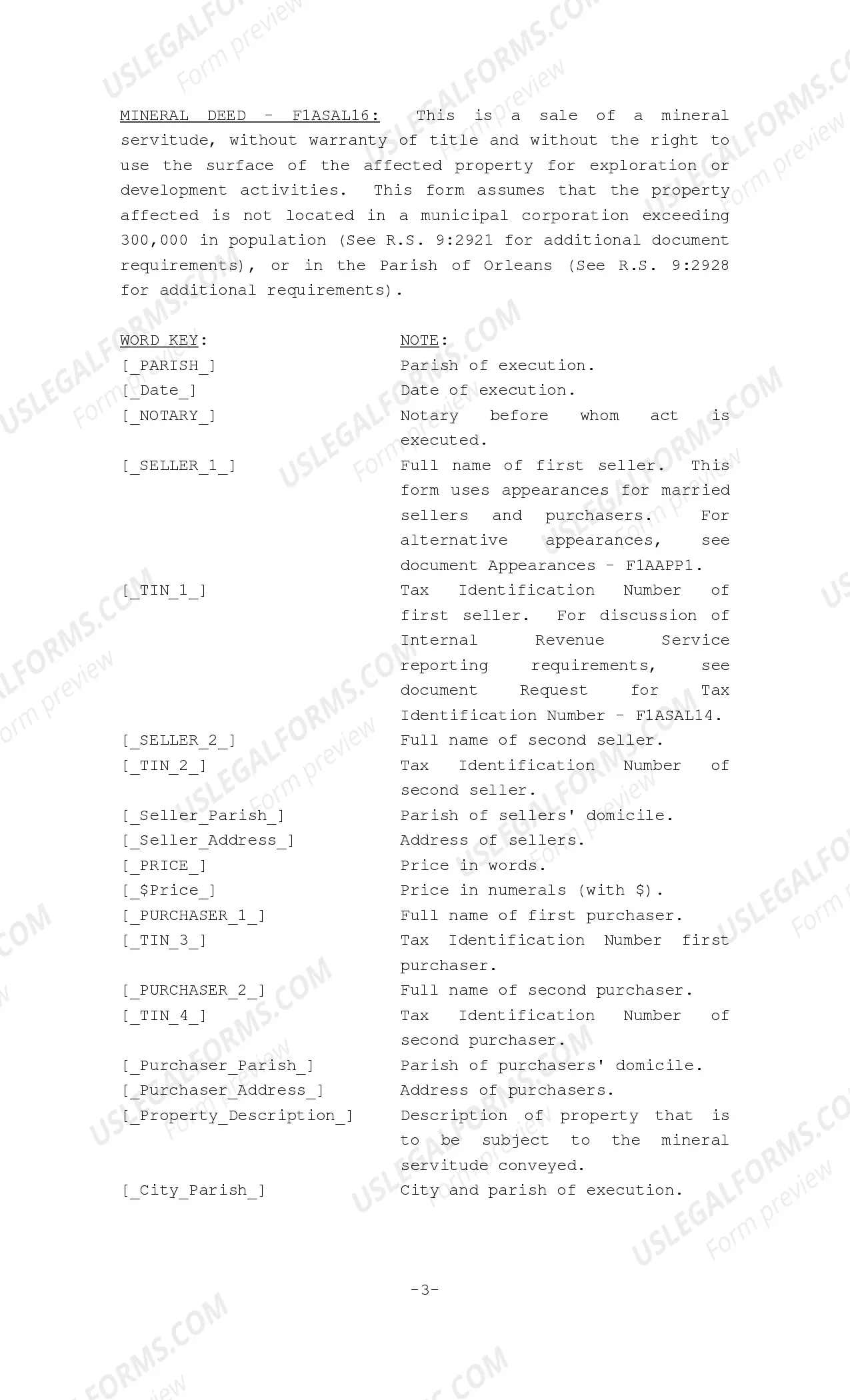 Preview Mineral Deed