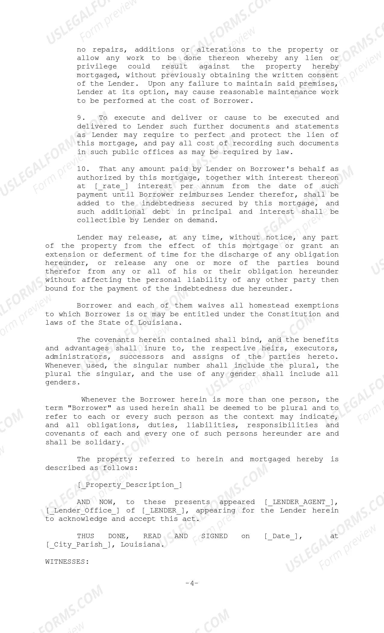 Preview Mortgage to Secure Future Advances