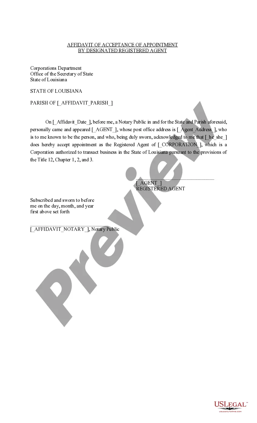 Get Articles of Incorporation with Affidavit of Acceptance and Initial Report Preview Articles of Incorporation with Affidavit of Acceptance and Initial Report