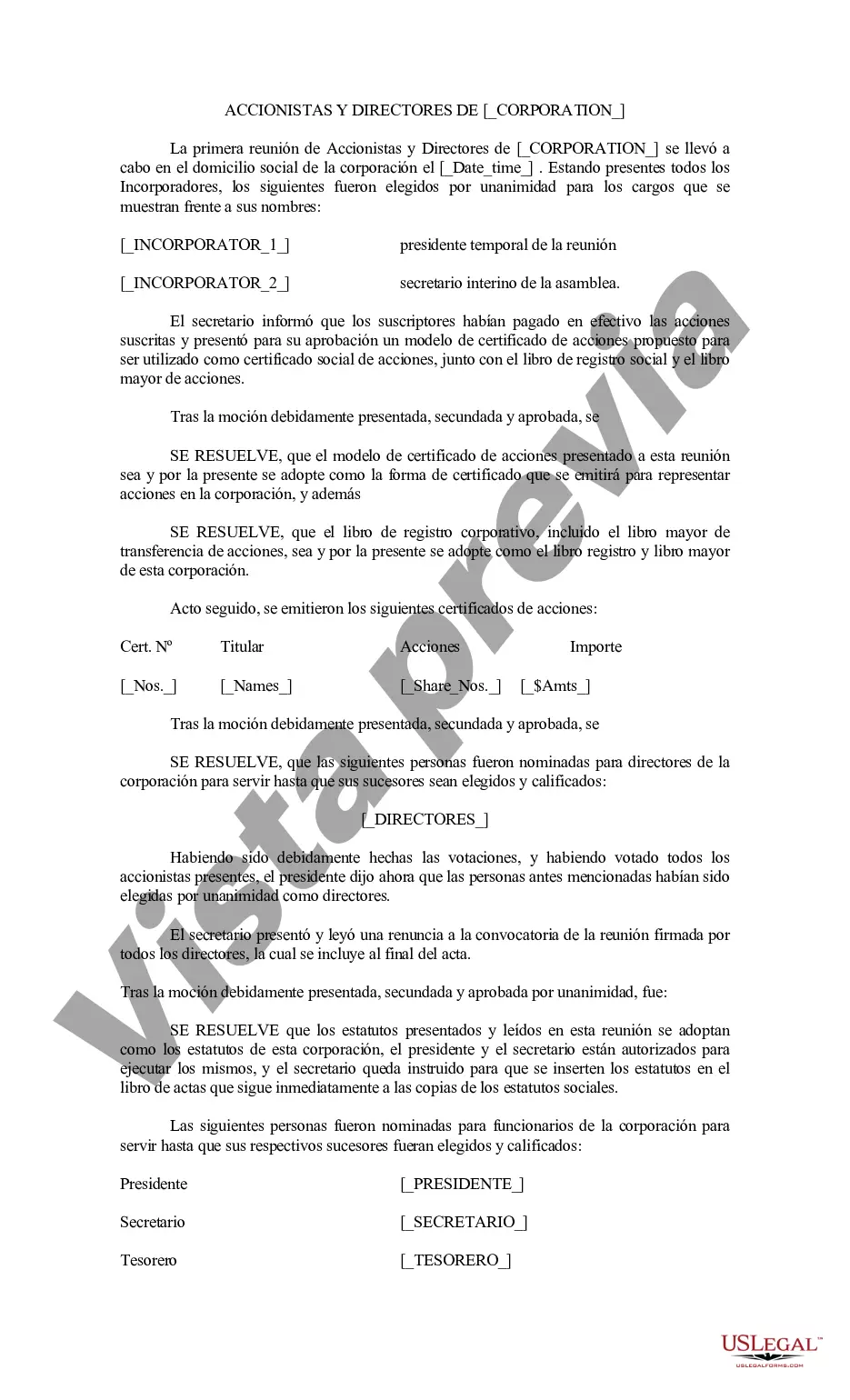 Preview Acta de la Primera Asamblea de la Sociedad