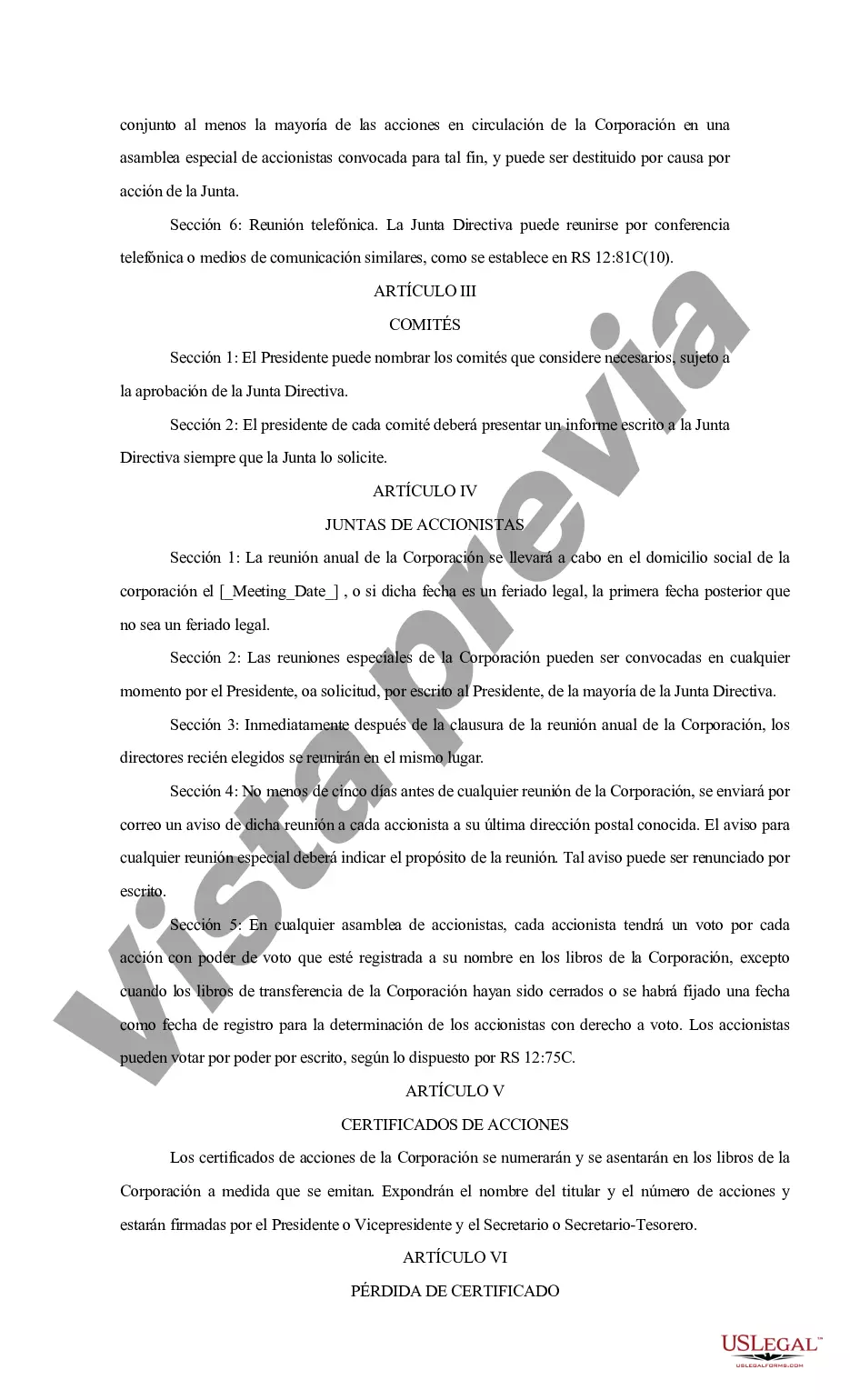 Preview Estatutos de la Corporación