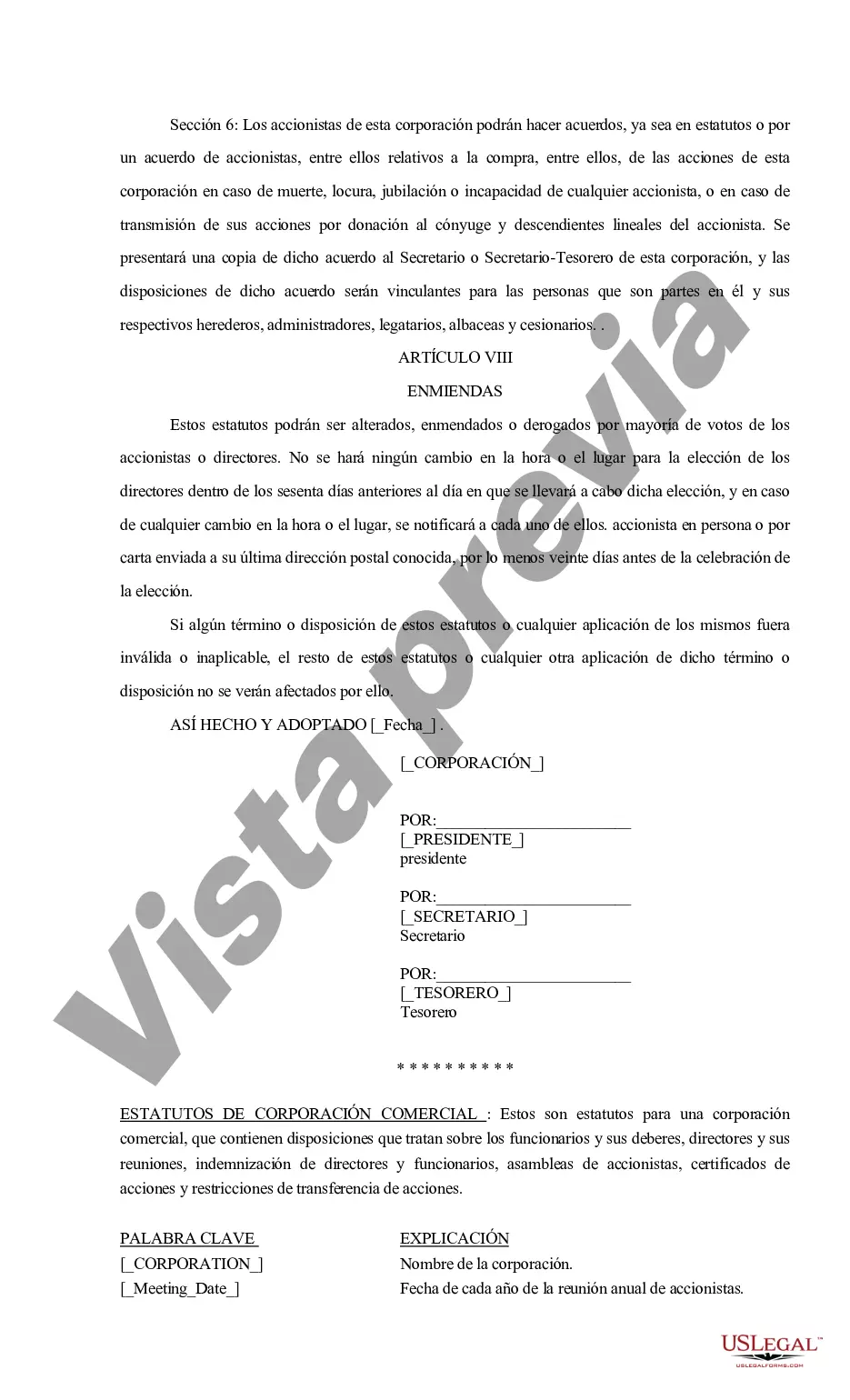 Preview Estatutos de la Corporación