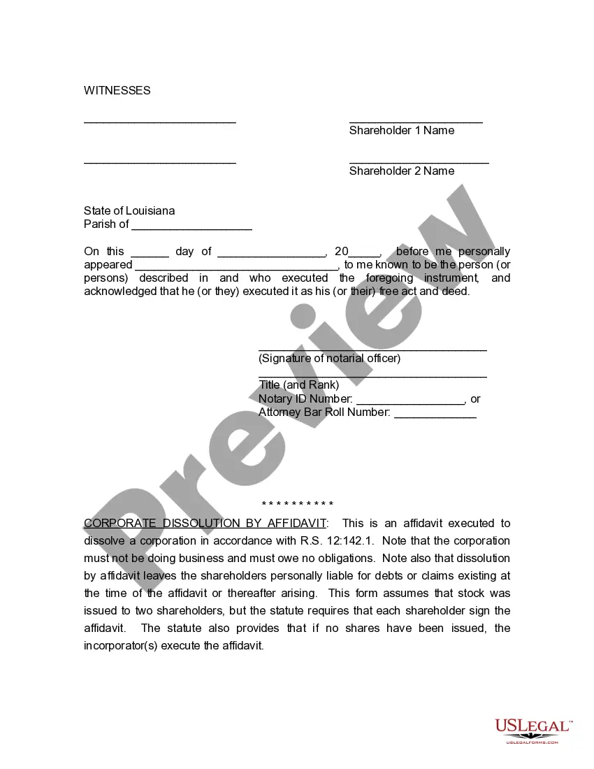 Get Affidavit of Dissolution Preview Affidavit of Dissolution