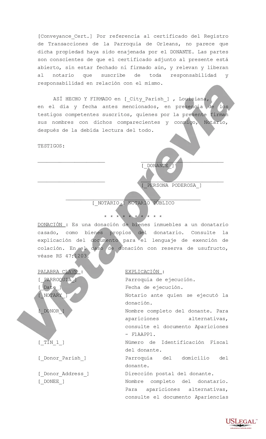 Preview Acto de Donación