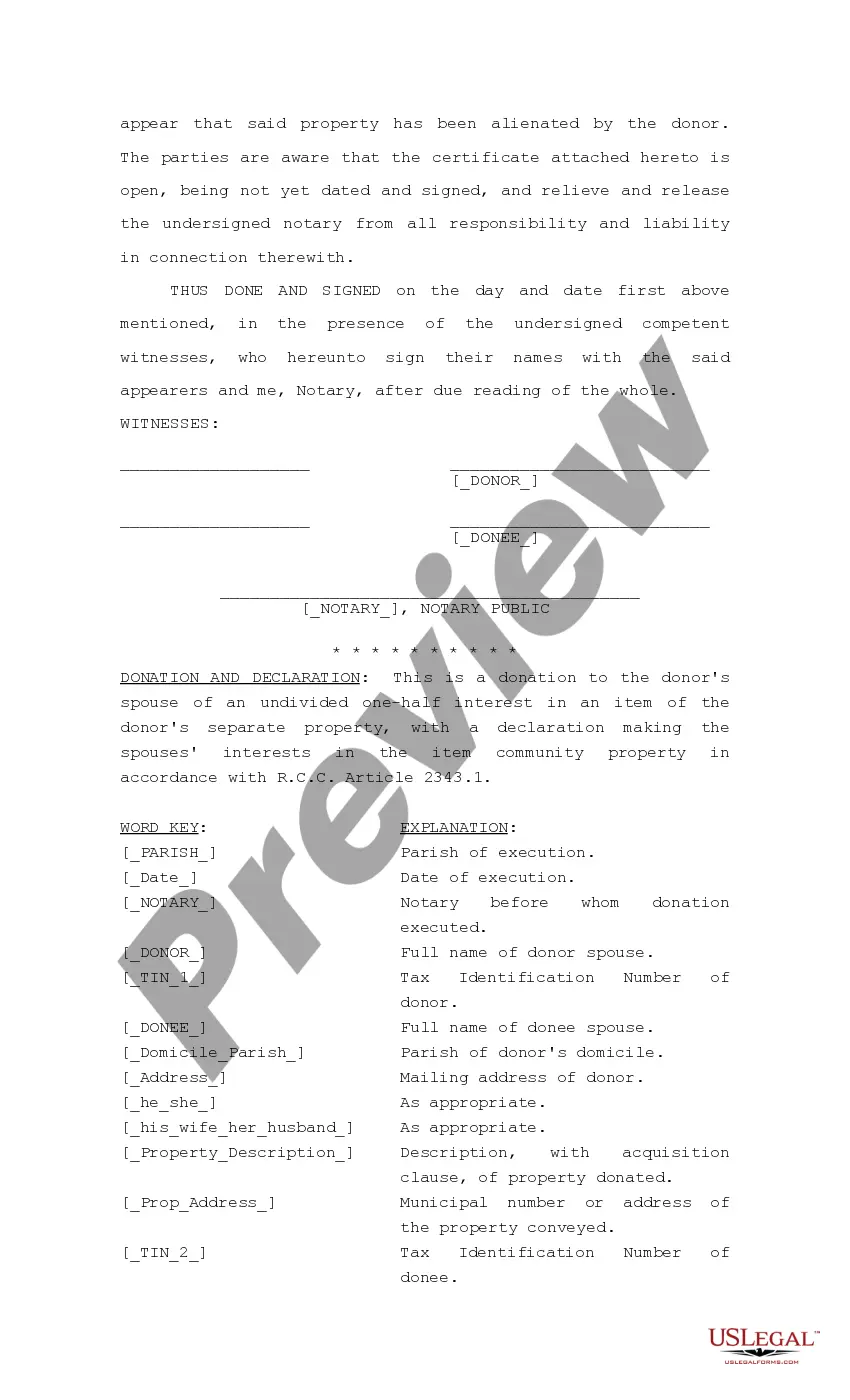 Preview Donation and Declaration