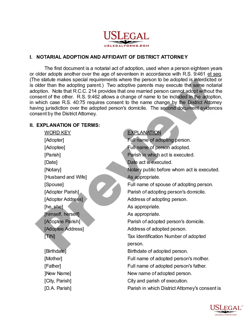 Preview Adoption by Adopter of Adoptee