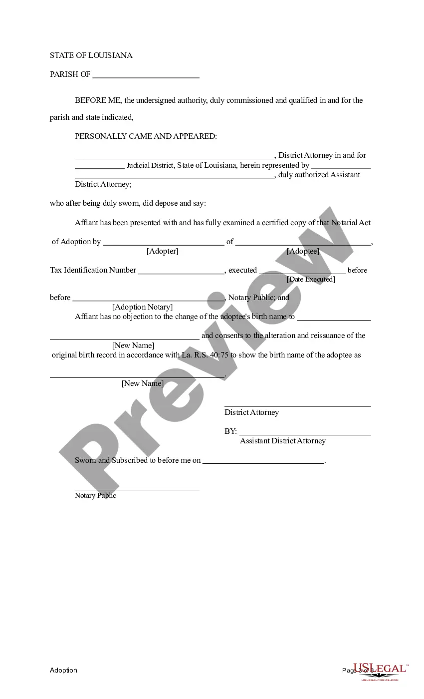 Preview Adoption by Adopter of Adoptee