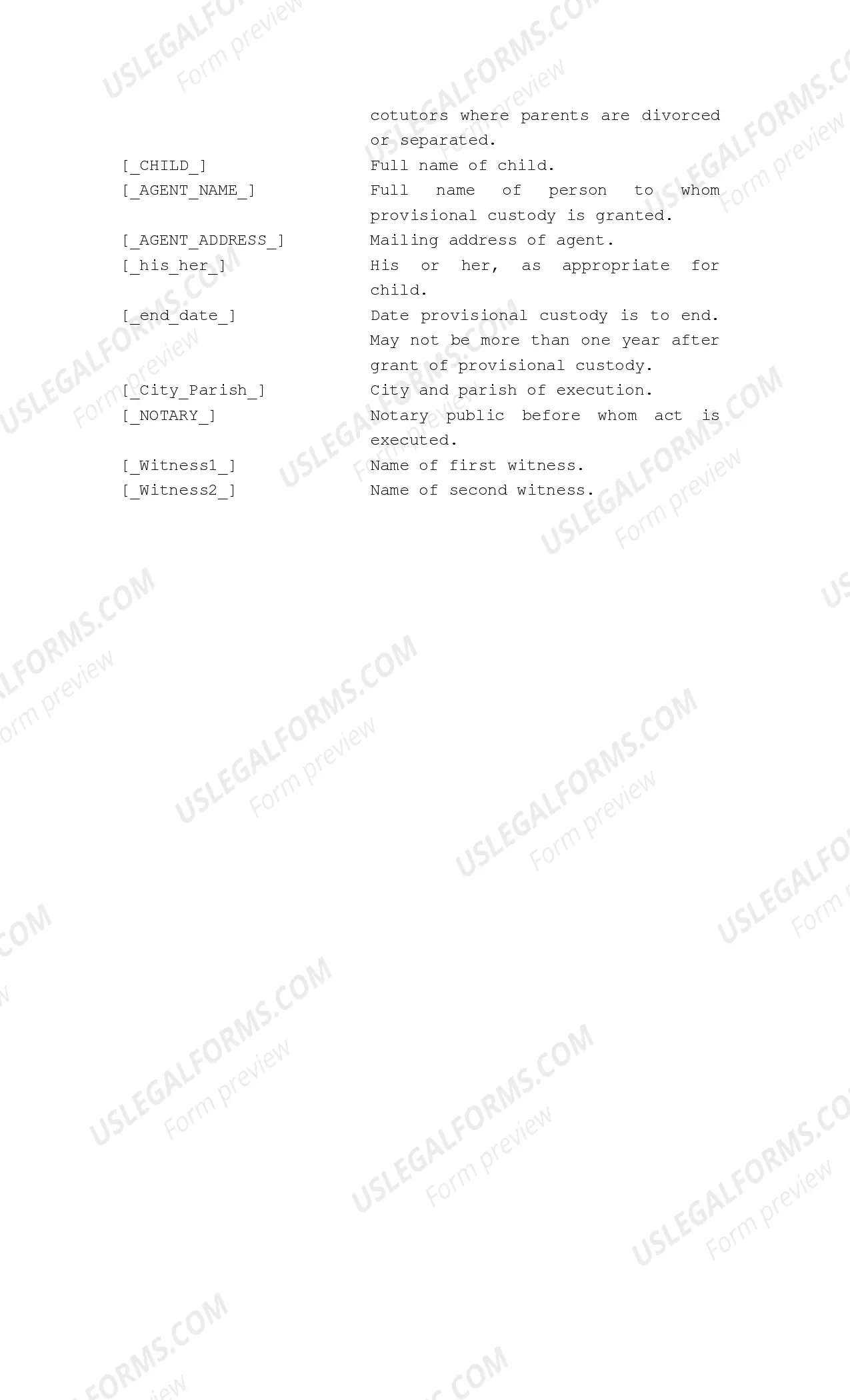 Preview Provisional Custody by Mandate