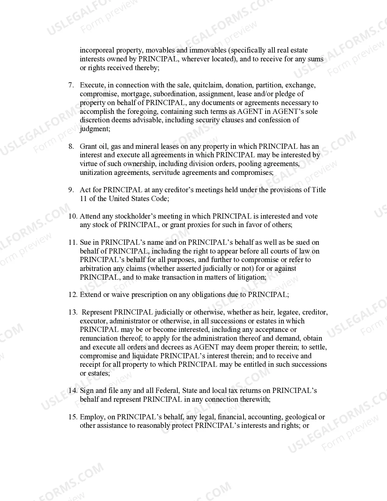 Preview General Power of Attorney