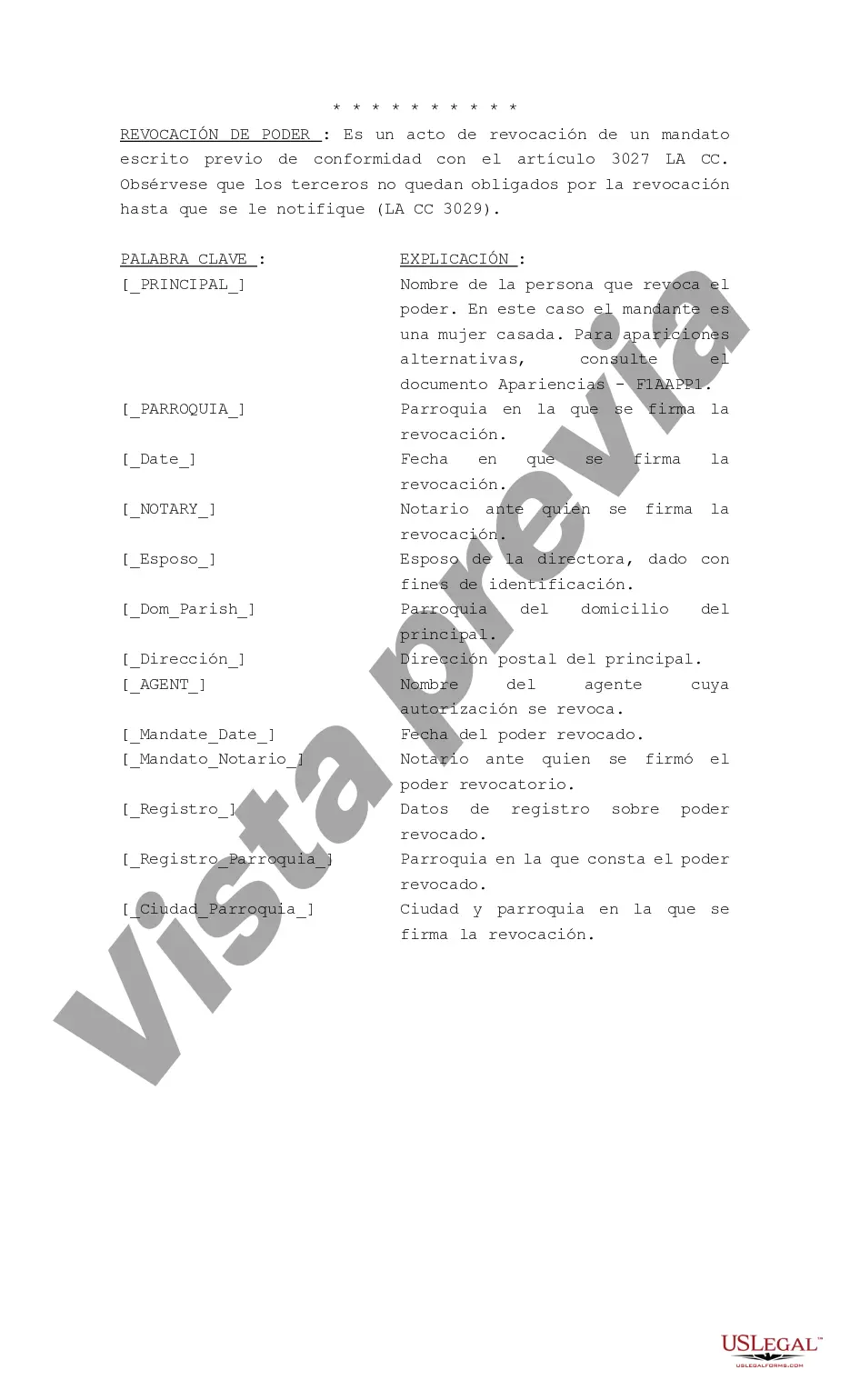Preview Revocación del poder notarial por parte del principal