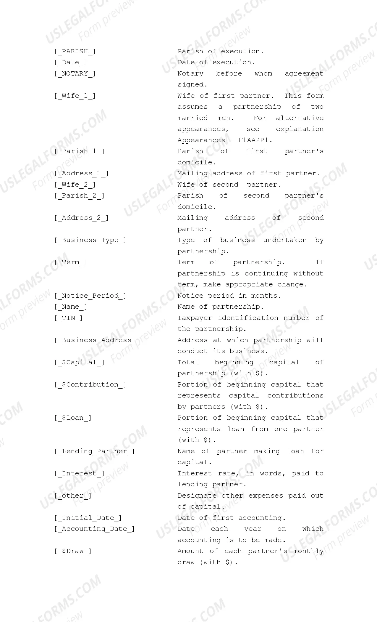 Preview Partnership Agreement between Two Partners