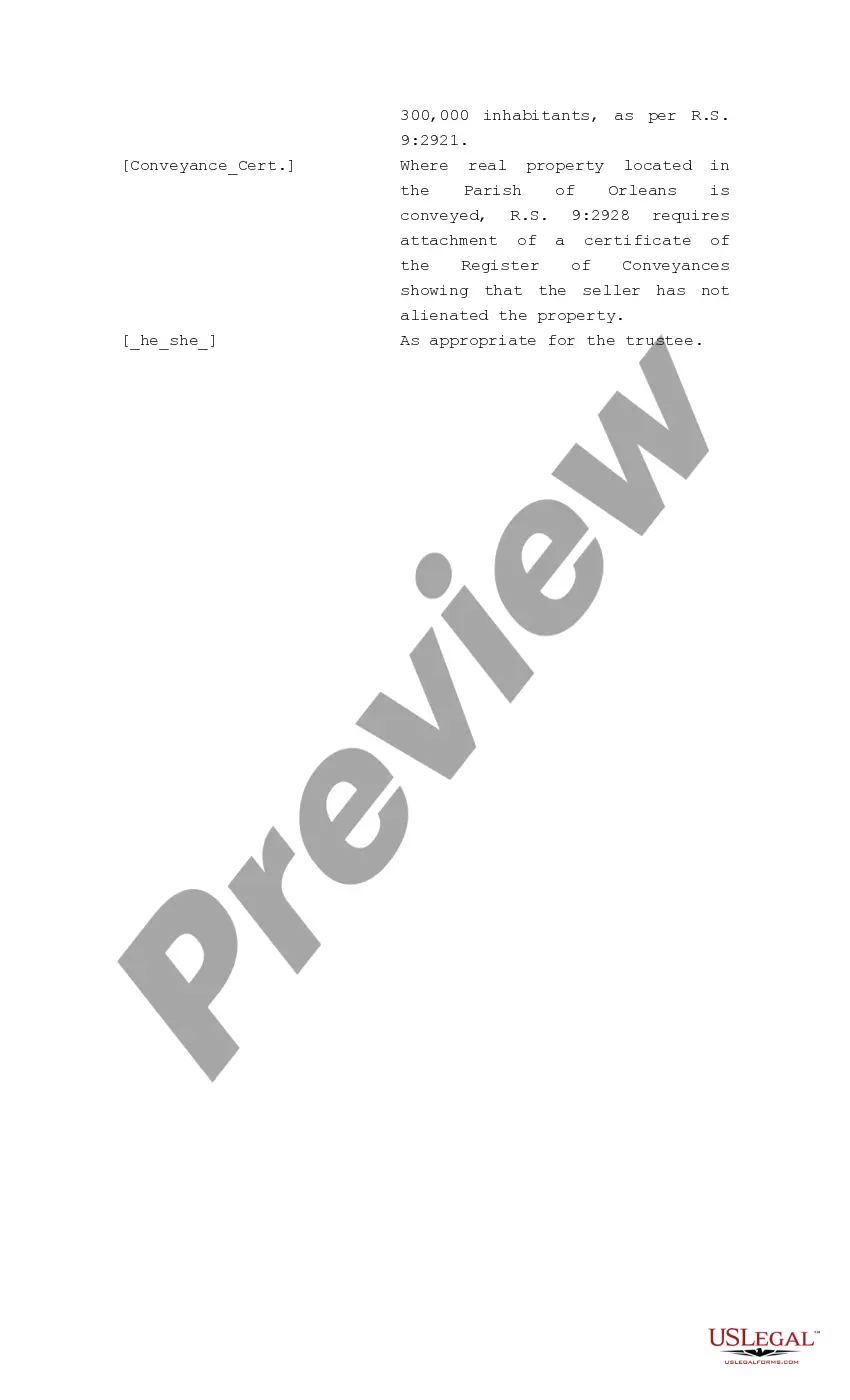 Get Act of Donation in Trust by Settlor to Trustee Preview Act of Donation in Trust by Settlor to Trustee