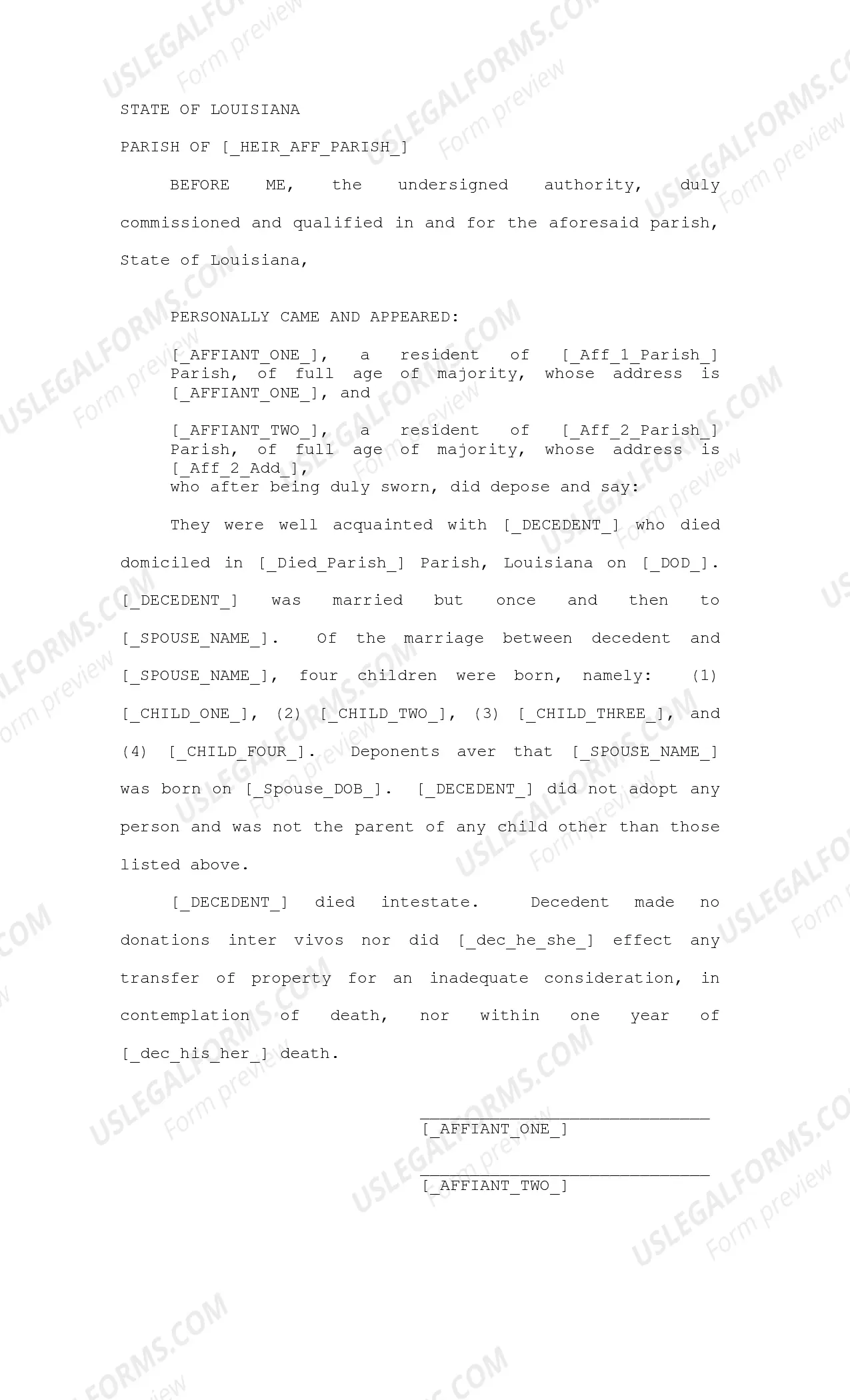 Preview Petition for Appointment of Administrator, Verification of Petition, Order Appointing Administrator, Ordering Inventory and Directing Issuance of Letters
