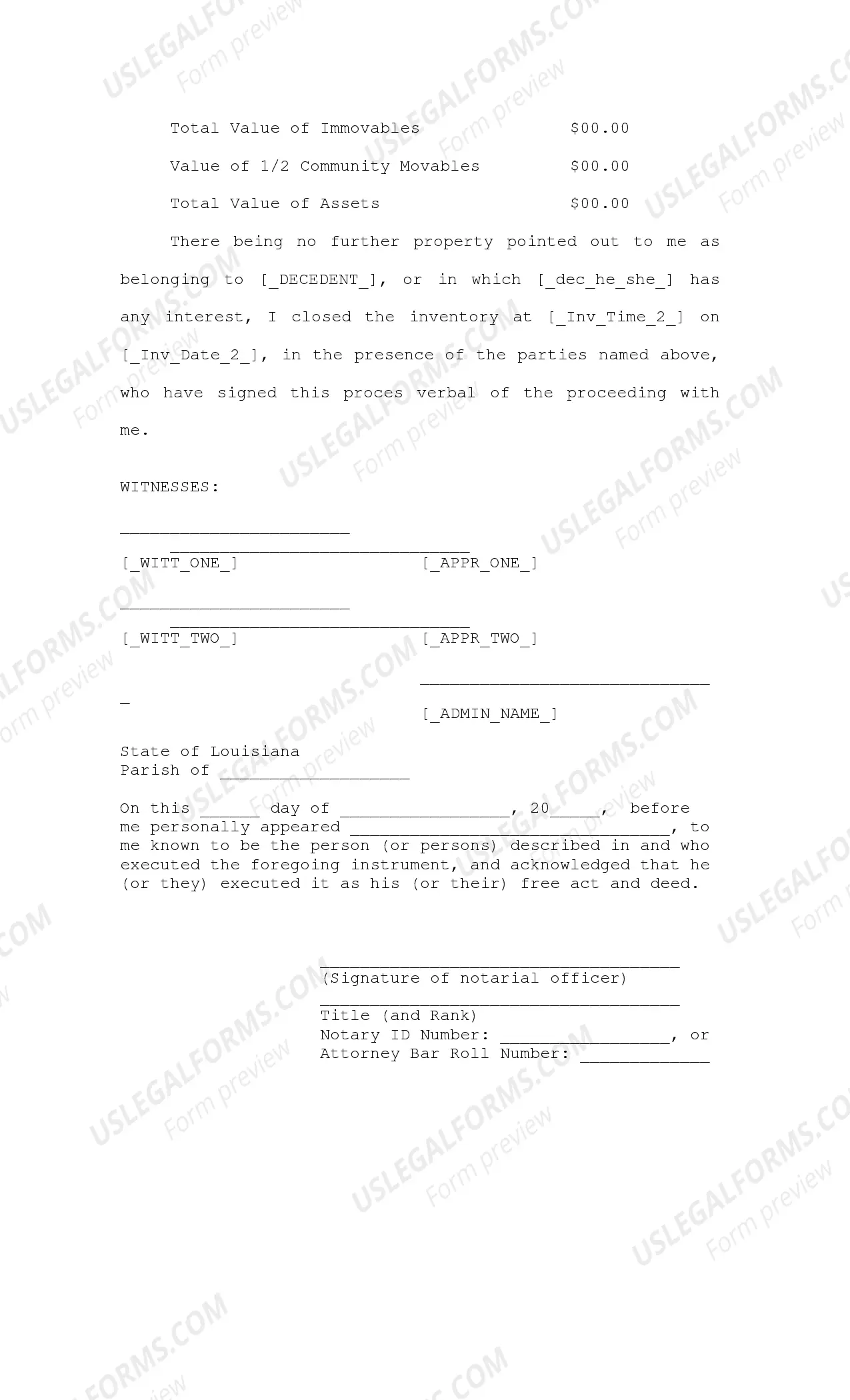 Preview Petition for Appointment of Administrator, Verification of Petition, Order Appointing Administrator, Ordering Inventory and Directing Issuance of Letters