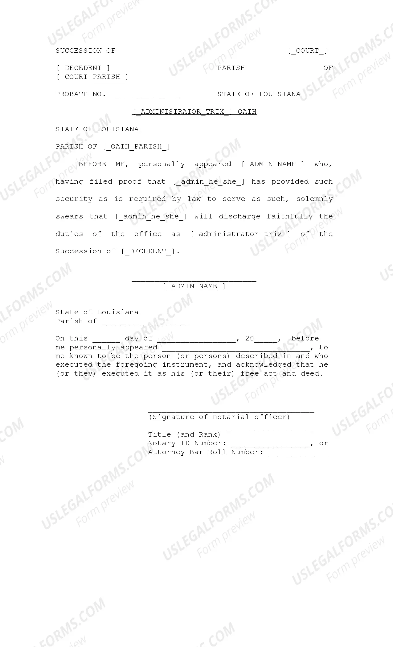 Preview Petition for Appointment of Administrator, Verification of Petition, Order Appointing Administrator, Ordering Inventory and Directing Issuance of Letters