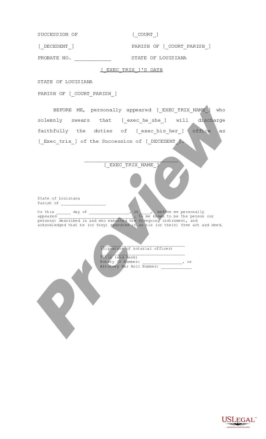 Preview Petition for Probate of Statutory Testament, Affidavit of Notary and Witnesses, Affidavit of Death and Heirship or Descent, Probate Order, Oath, Letters Testamentary