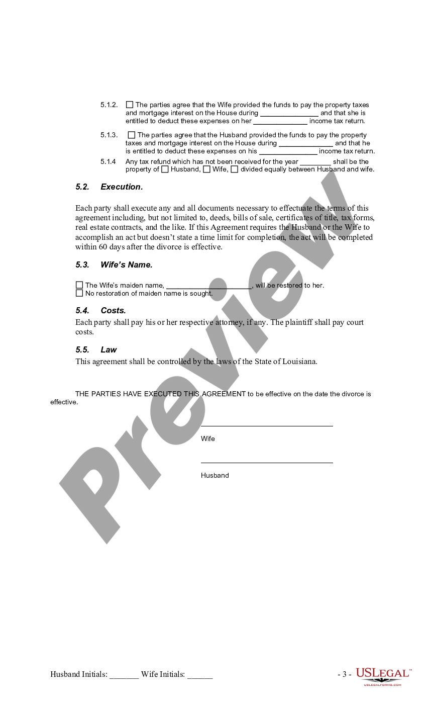 Separation Without Agreement | US Legal Forms