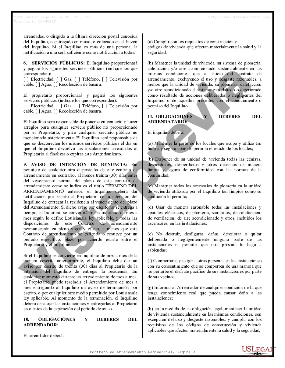 Preview Contrato de arrendamiento de alquiler residencial