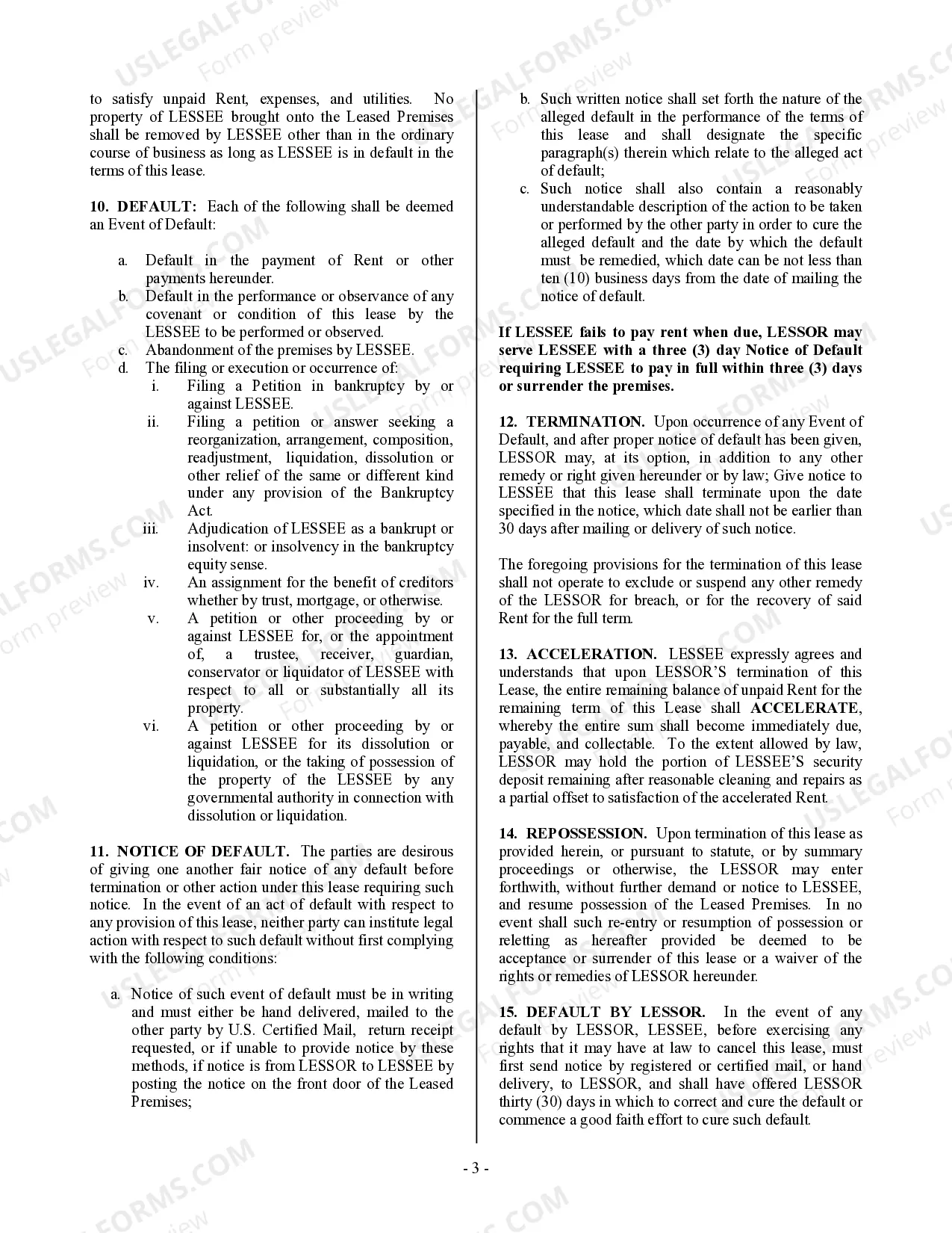 Preview Commercial Building or Space Lease