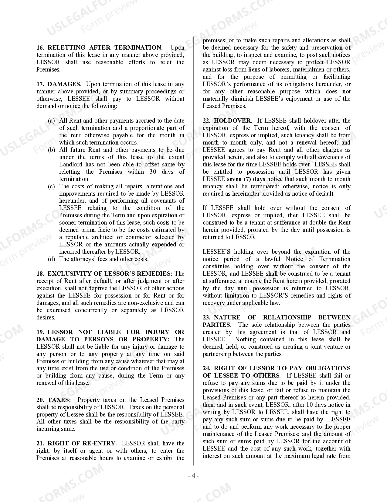 Preview Commercial Building or Space Lease