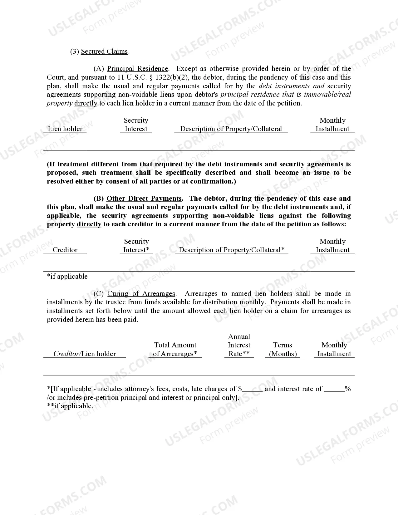 Preview Chapter 13 Plan - Motion for 3012 Valuation Hearing